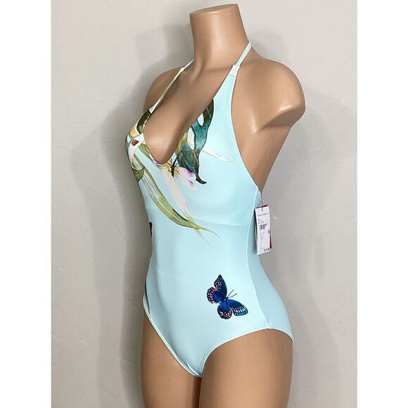 New. VINCE CAMUTO plunge neck butterfly swimsuit. 6. Normally $114 - Picture 7 of 10